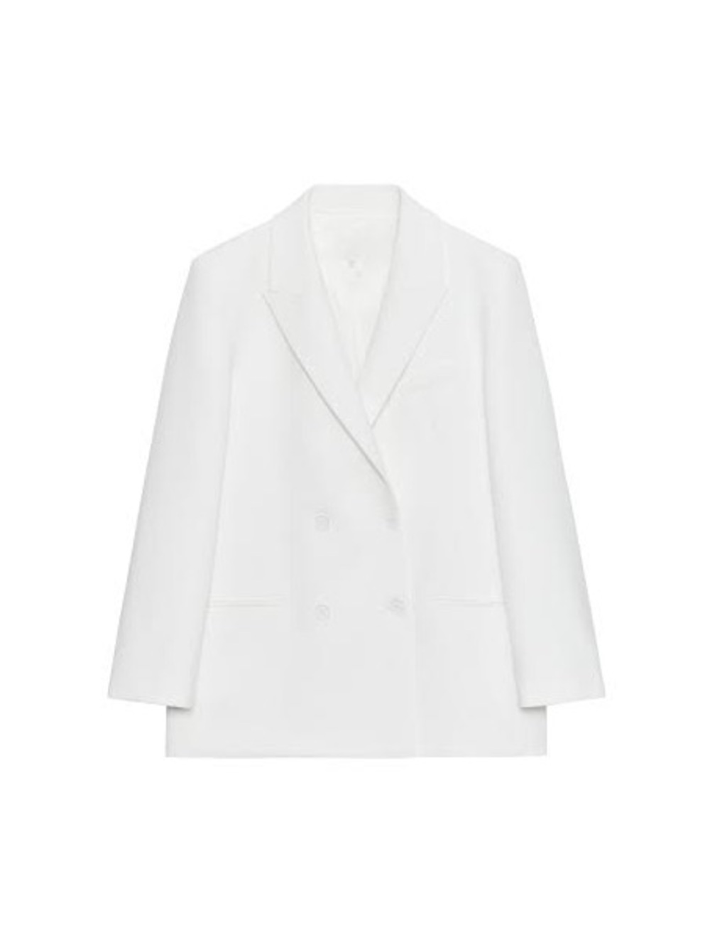 Zara White Double-Breasted Blazer Like New